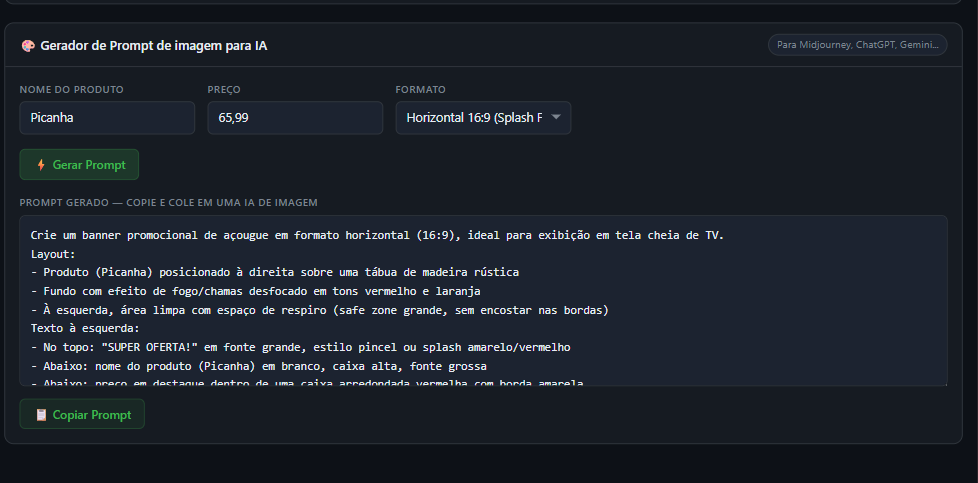 Gerador de prompt para IA
